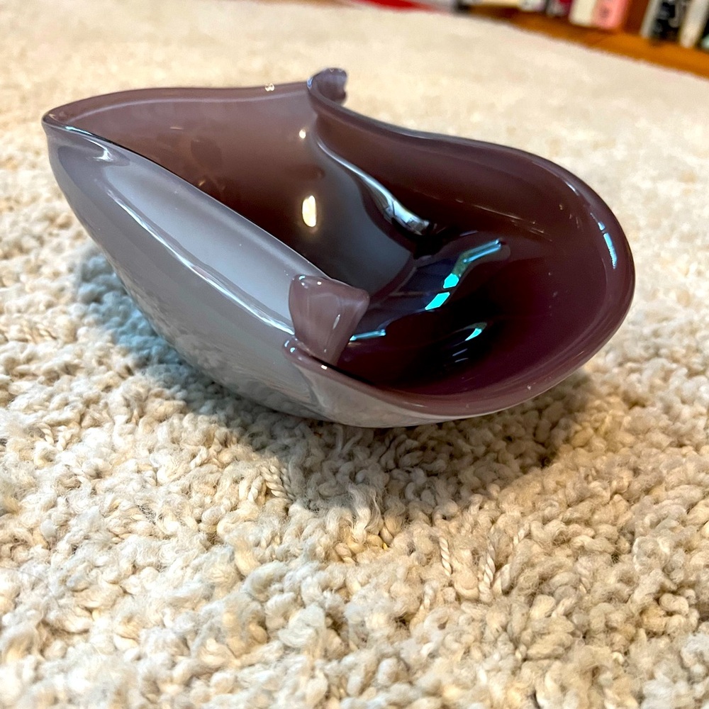 Lavender Plus Glass Swirl Bowl Candy Dish